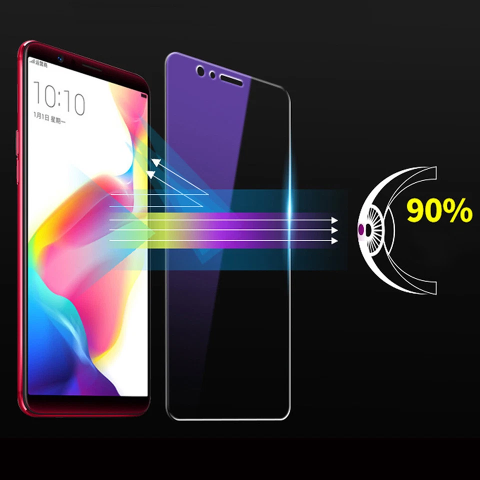 Vidro temperado luz antiroxa para OPPO R15 Pro R17 Find X protetor de tela - Imagem 3 de 4