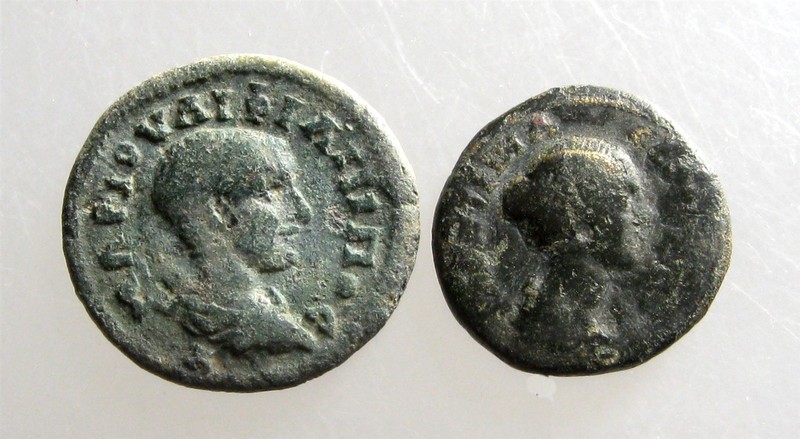 2 UNIDENTIFIED ROMAN PROVINCIAL BRONZE COINS____________1st - 3rd Century AD