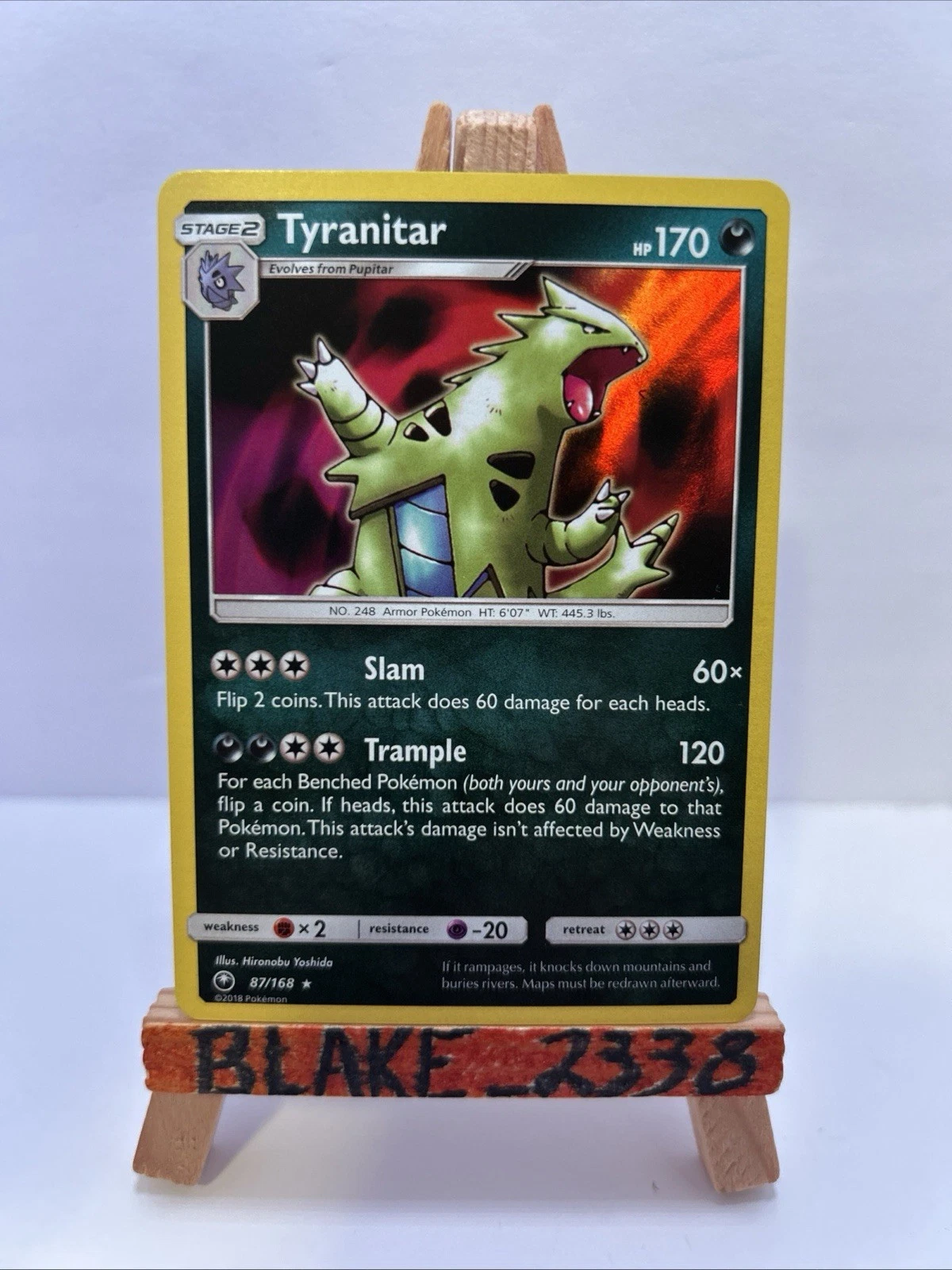 Tyranitar 87/168 Celestial Storm - Holo/foil Rare Pokemon Card LP+