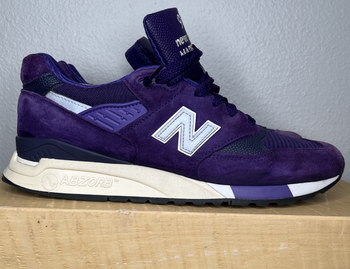 New Balance Teddy Santis 998 Plum/ Purple Size 10 Mens Made In USA thumbnail 2