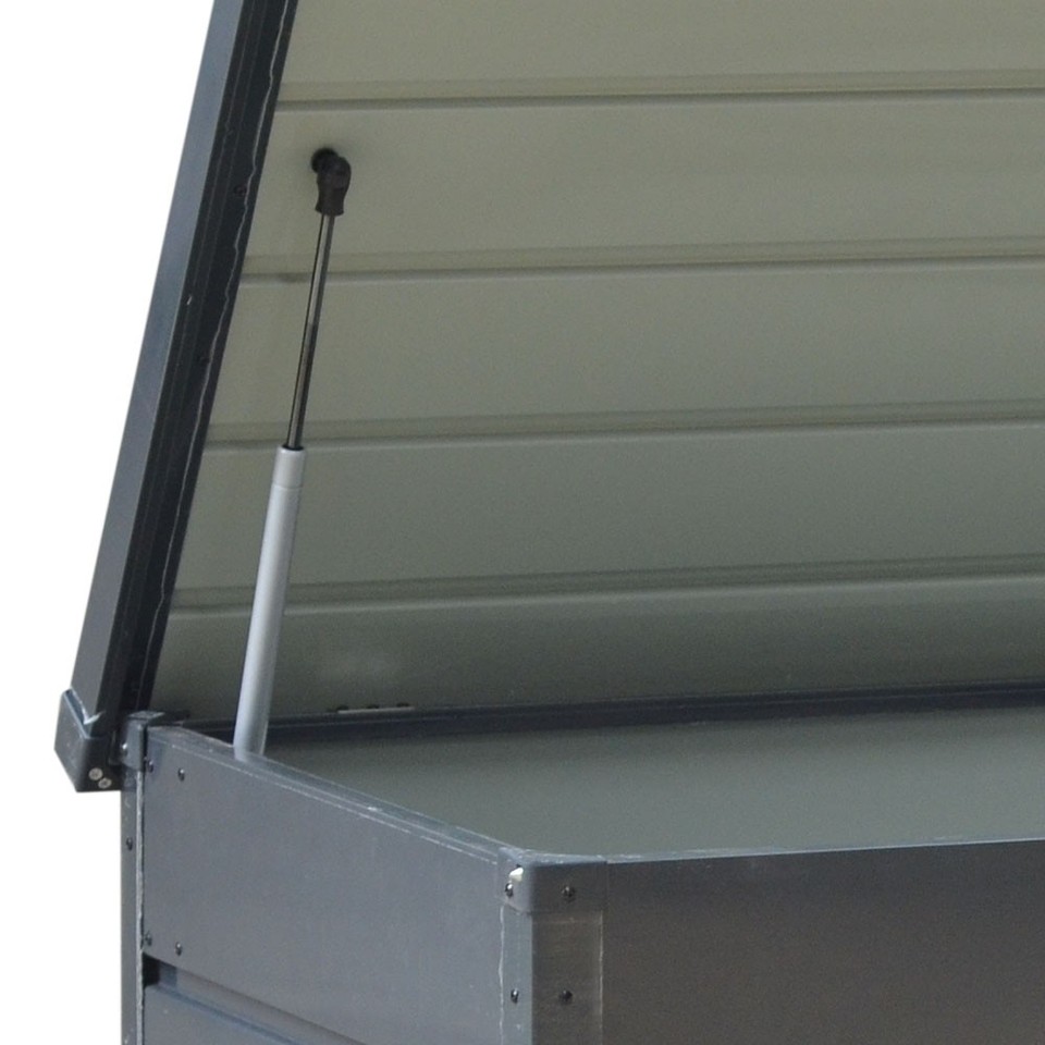 600L Metal Outdoor Storage Box Large Patio Garden Deck Container Chest ...