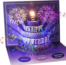 XTF2015 Happy Birthday Cards Fireworks, Lights, Music and Sound Fireworks Cake 3