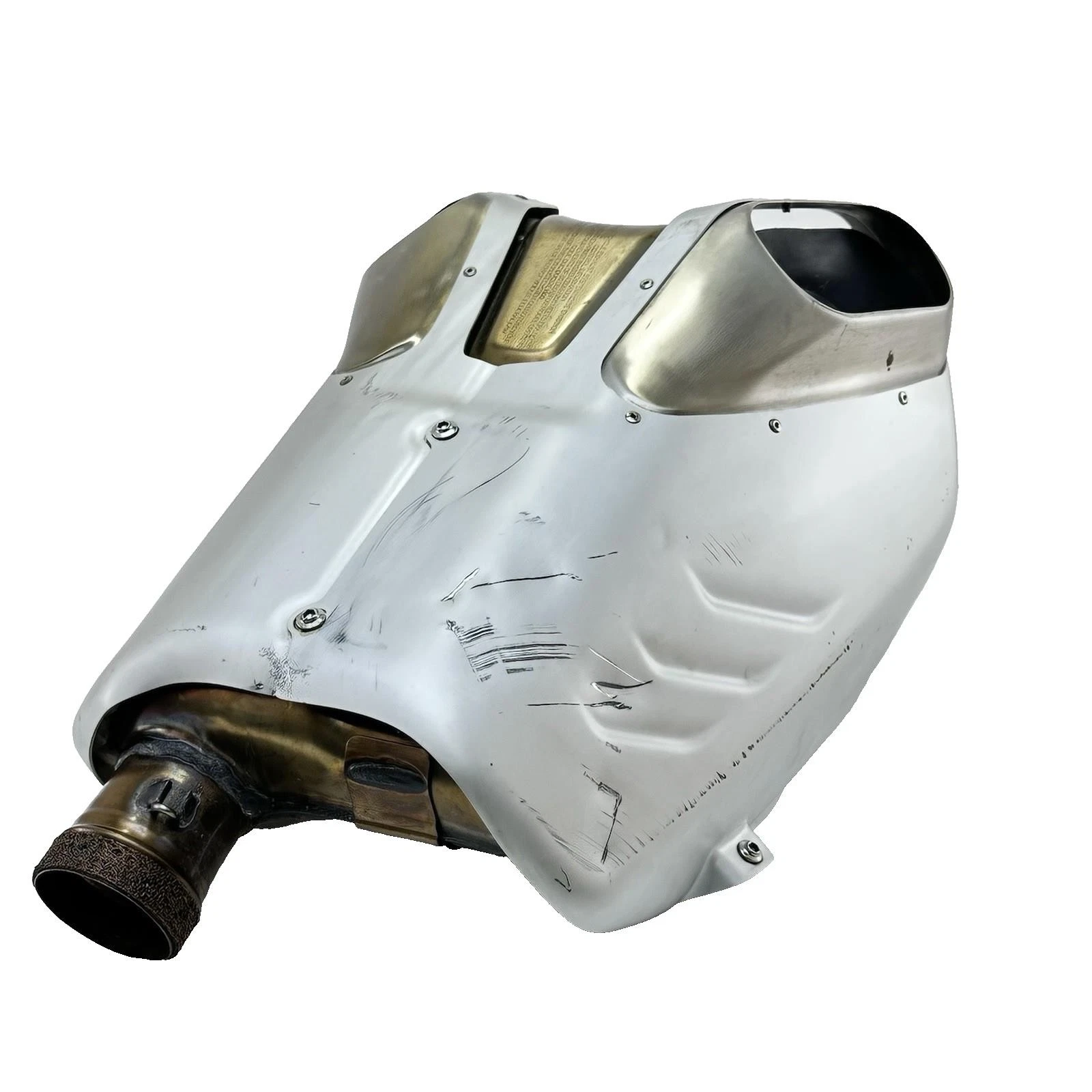 2018 - 2024 DUCATI PANIGALE V4S MUFFLER EXHAUST HEADER PIPE SILVER SCUFFED
