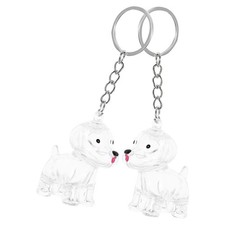 2 Pcs Dog Hair Holder Puppy Keychain Memorial Gifts Cremation Pet Urns