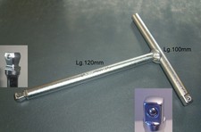 koken 2716WC T-Griffsteckschl&uuml;ssel 1/4" mit 2 fach Antriebsvierkant WOBBLE-FIX