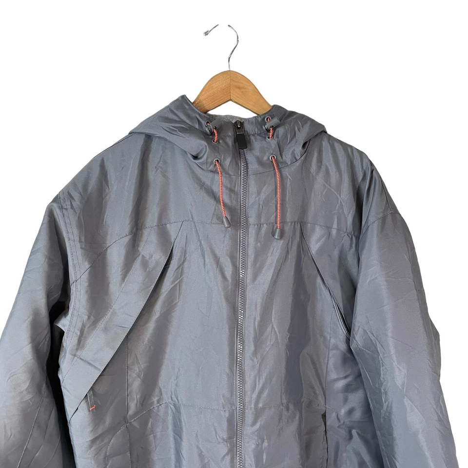 ATHLETIC WORKS Mens Full Zip Hooded Windbreaker Jacket Gray M 38/40 Gorpcore Y2k - Image 4 of 4