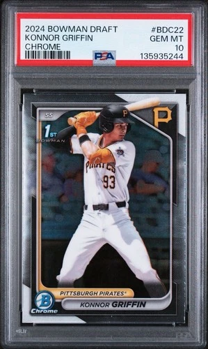 2024 Bowman Draft Chrome Konnor Griffin PSA 10 Gem Mint Rookie RC #BDC22