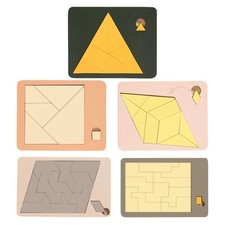 Jigsaw Puzzles Triangle Wooden Brain Teaser I...