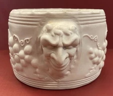 Vintage 90s Hartstone Pottery 5" Wine Bottle Holder Bacchus Cork Insert