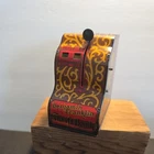 Vintage Marx Tin Toy Benjamin Franklin Thrift Bank Cash Register Good Cond.