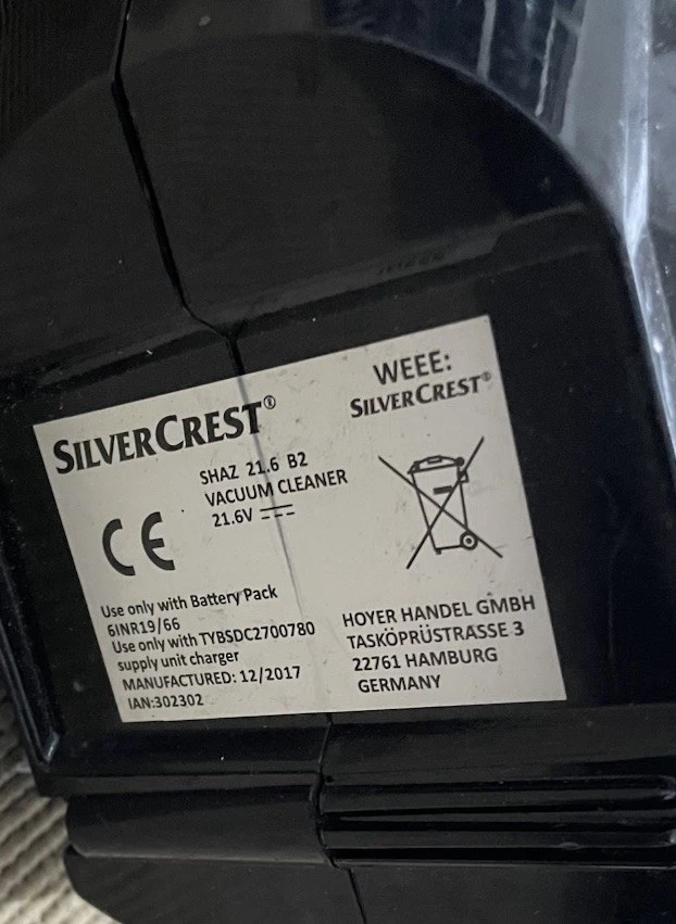 Silvercrest Shaz 21.6 B2 Akku Staubsauger nur Motor - Bild 3 von 3