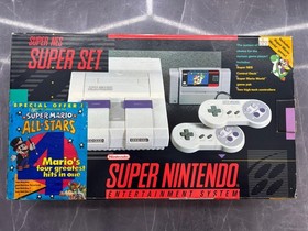 Super NES Super Set Super Nintendo In Box Matching Serial Number Tested Working