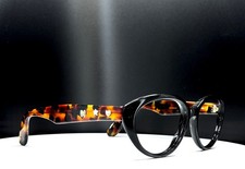 VTG FOSSIL THELMA PS2014 BLK Womens Black Cat Eye Eyeglasses FRAMES ONLY