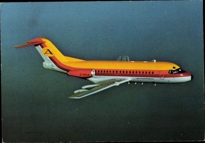 Ak Fokker F 28 Fellowship, Deutsches Passagierflugzeug, Aviaction,... - 4062404