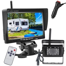 Digital Wireless Backup Camera 7" Reverse Monitor for Truck Caravan RVs 12-24V