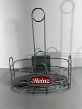 Vintage HEINZ Restaurant  Condiments Caddy / Menu Holder Mustard Ketchup Metal