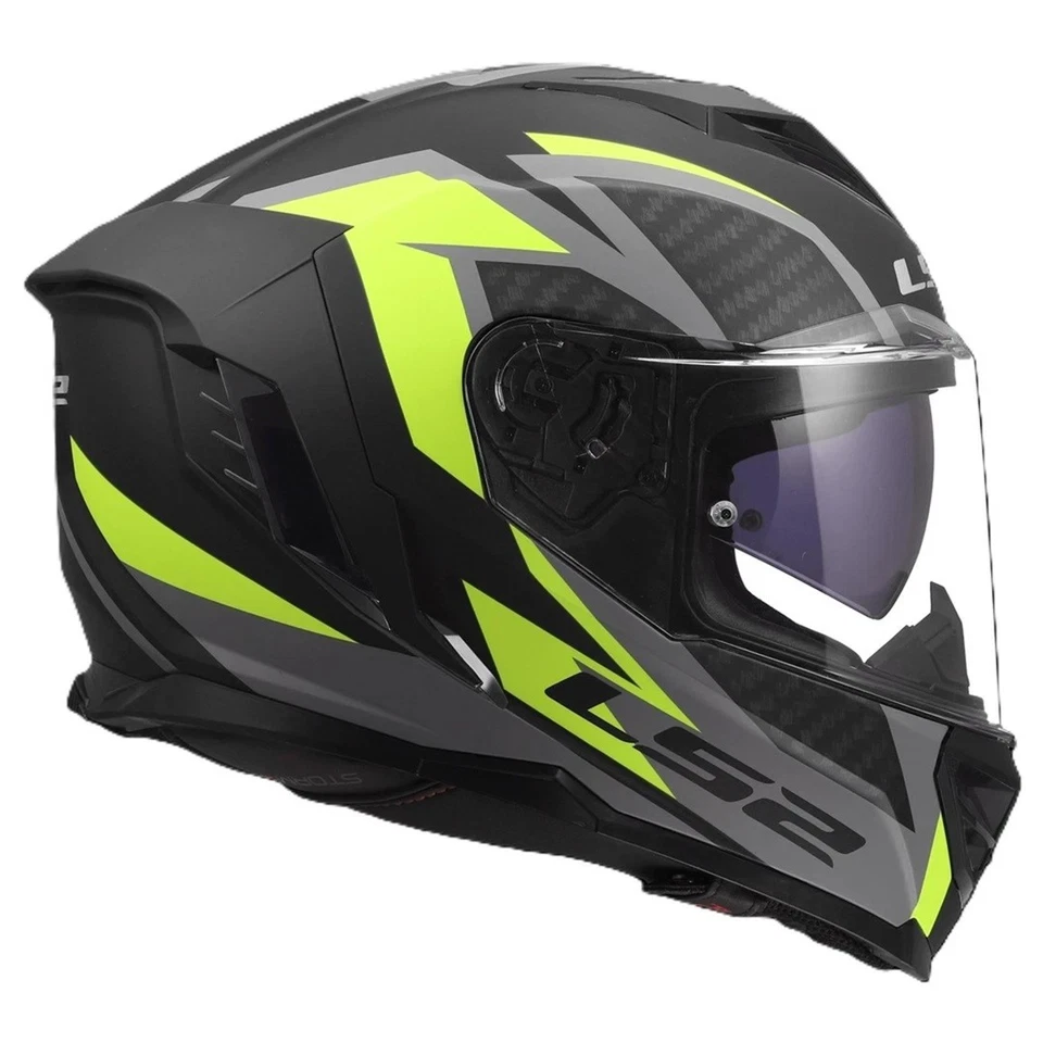 Casque integral moto LS2 FF818 STORM III Double visiere ECE Pinlock, DYNAMO Fluo - Photo 3/4