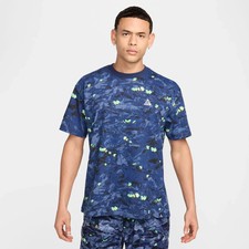 Nike ACG LeafCutter Dri-Fit T-Shirt | HJ0794-410 | Blue Graphic | Mens XL Loose
