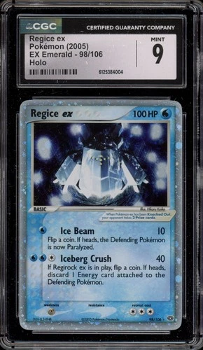 Pokemon Regice ex EX Emerald Holo Ultra Rare #98 CGC 9 Mint