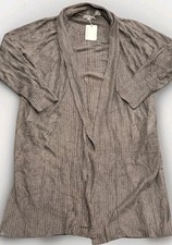 Barefoot Dreams Cozychic Lite Catalina Long Cardi Ash Sz 1X NEW W/TAGS LOW LOW 