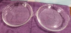 2 Vintage PYREX #229 Crimp Edge Clear Glass Deep Pie Dish 9.5" x 2" Made in USA