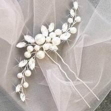 Pearl Hair Accessories Wedding Hair Pin Bridal Clip Womens Elegant Styling Art