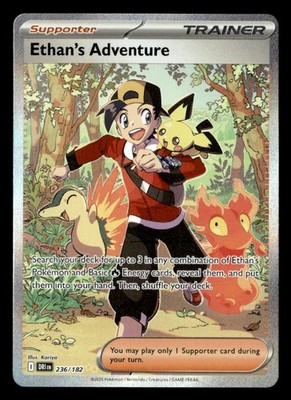 Ethan's Adventure - Special Illustration Rare SV10 236/182 NM Pokémon TCG
