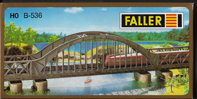 Spur H0: FALLER Vintage Modellbausatz STABBOGENBRÜCKE (B-536)  Neu