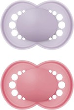 MAM Original 6 M Soother 2PK - Plain Pink