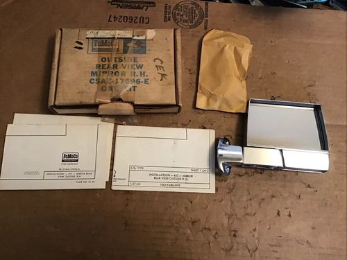 1965 Ford Fairlane & Mercury RH Remote Outside Mirror NOS 