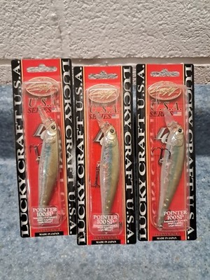 3 LUCKY CRAFT Pointer 100 OGs 5/8oz  100mm Luckycraft Suspending Jerkbait Rare!