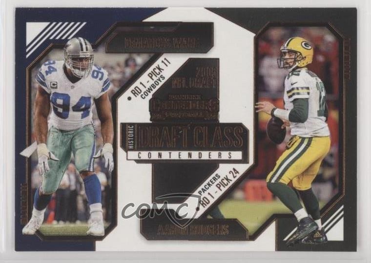 2024 Contenders Historic Draft Class Bronze Aaron Rodgers DeMarcus Ware HOF 1eh5