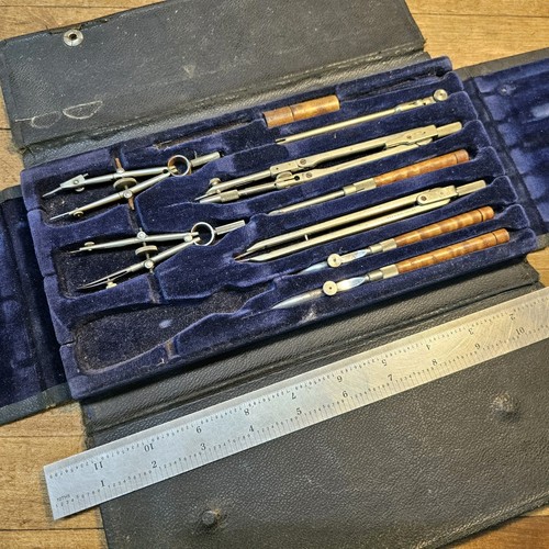 Vintage NORIS Precision Drawing Architect Drafting Instruments Set ☆USA ...