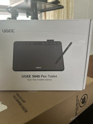 UGEE S640 Graphics Drawing Tablet with Battery-Free Stylus   Open Box   Complete