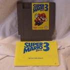Nintendo Super Mario Bros 3 NES Game Cartridge with Manual & Sleeve Authentic