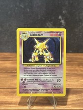 Pokémon TCG Alakazam Set Base Holo Card 1/102 Illimitato Raro Nuovo con etichette!!!