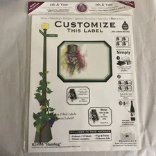 4th & Vine Wine Beer Bottle Labels B24555 Humbug 8 Sheets/32 Removable