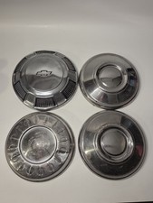 Lot Of 4 Vtg Chevy And More Hub Caps - Metal Chrome Finish