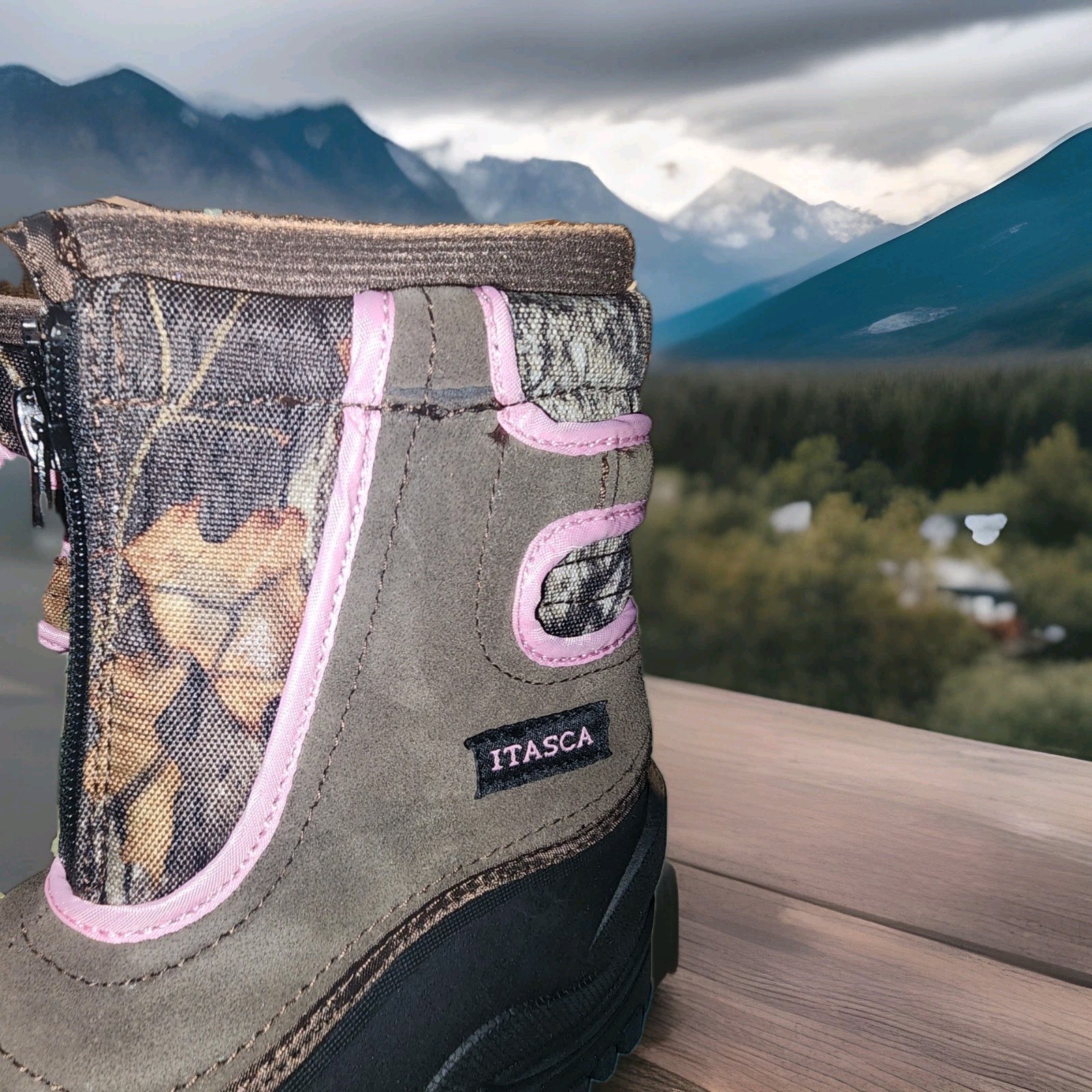 Itasca Youth Snow Boots Girls, Size 12  Pink Camo Snowstompers BRAND NEW In Box image 5