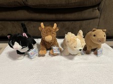 Lot of 4 Webkinz Next 2026 Capybara, Highland Cow, Corgi, Tuxedo Cat, with Codes