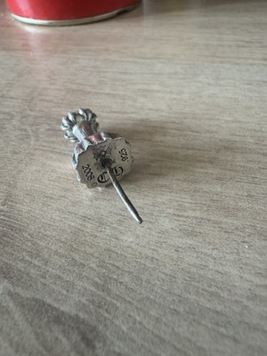 Chrom Herzen Daumen Pin aus Sterlingsilber leicht gebraucht