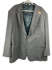 Vintage Hunt Valley Men’s Blazer Size 50R Wool Plaid Preppy Heritage Professor