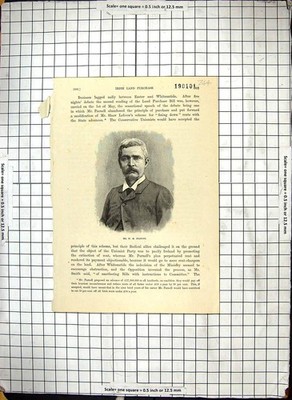 Original alter antiker Druck Portrait Mr Stanley Man Explorer