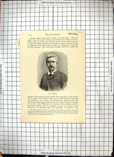 Original Old Antique Print Portrait Mr Stanley Man Explorer