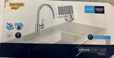 OBIGrohe QuickFix Einhand-Spültischarmatur Start Loop Supersteel