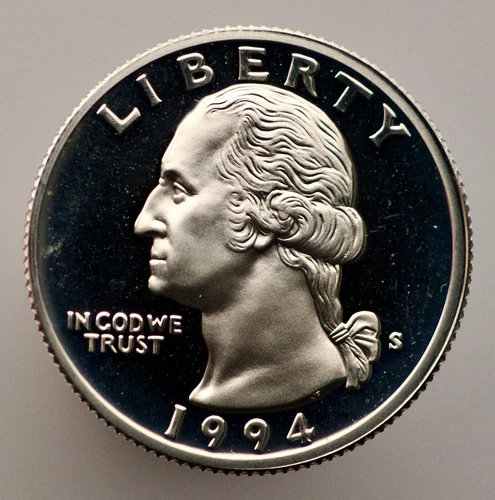 1994-S Washington Quarter - Gem Proof - 90% Silver - .1808 Troy oz (sku:WP12)