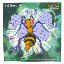 Pokemon Collect 'em Stick-Ups Beedrill #15 Large 4” Sticker Priss Prints