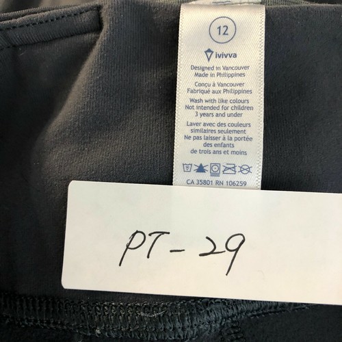 Ivivva Leggings Athletic Gray Nylon Lycra Girl's Size 12 - Picture 2 of 8