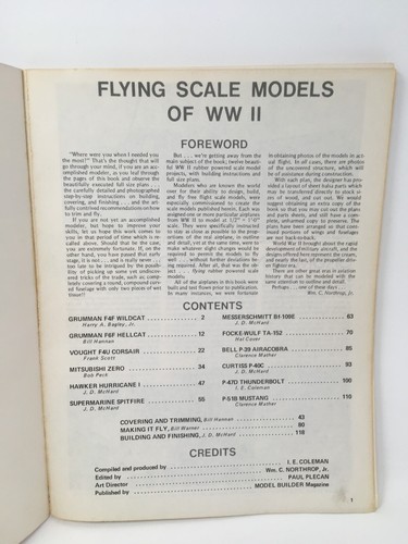 Flying Scale Models of WWII - 12 Full Size Plans - Model Airplanes World War 2 - Picture 5 of 6