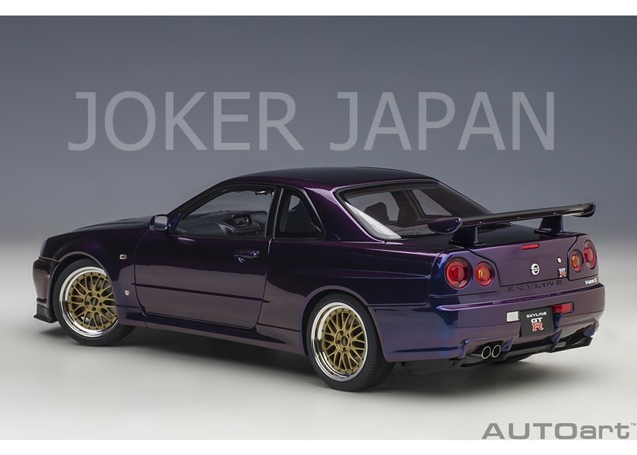 AUTOart Nissan Skyline GT-R (R34) 1/18 Diecast Car - Midnight